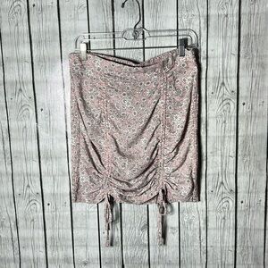 Haute Monde floral print smocked skirt size Large